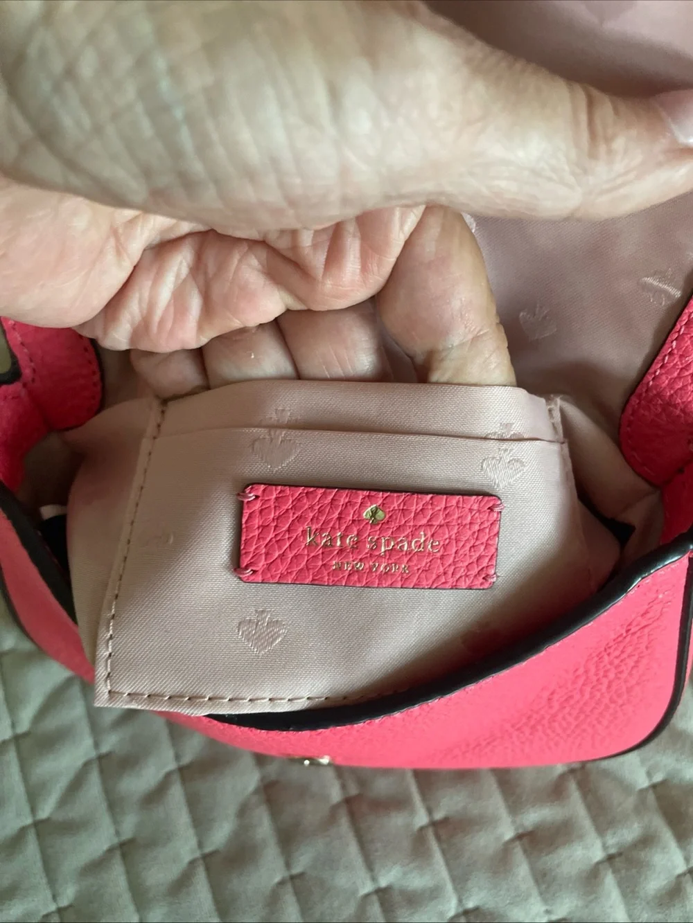 kate spade Hot Pink Pebbled Leather Flap Crossbody
